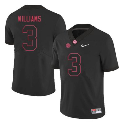 NCAA Men's Alabama Crimson Tide #3 Xavier Williams Stitched College 2020 Nike Authentic Black Football Jersey JD17H83AB